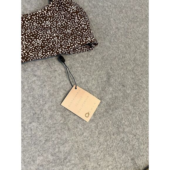 Skatie Brown Spotted Swimwear Bakini Top Women's XS‎ - Picture 4 of 5